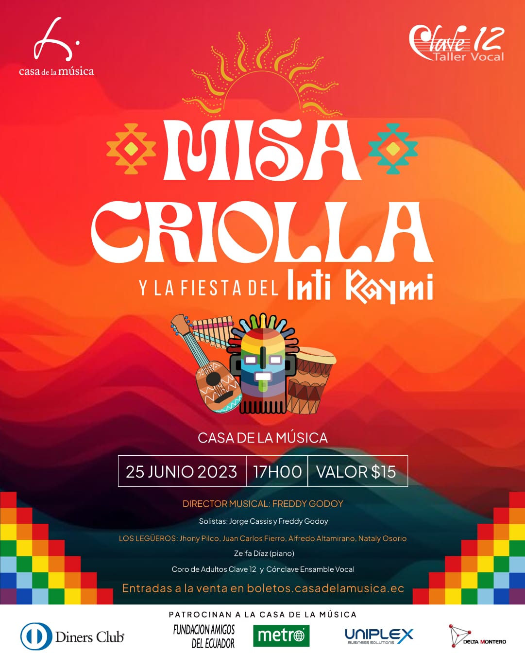 La Casa de la Música presenta la Misa Criolla y la fiesta del INTI RAYMI