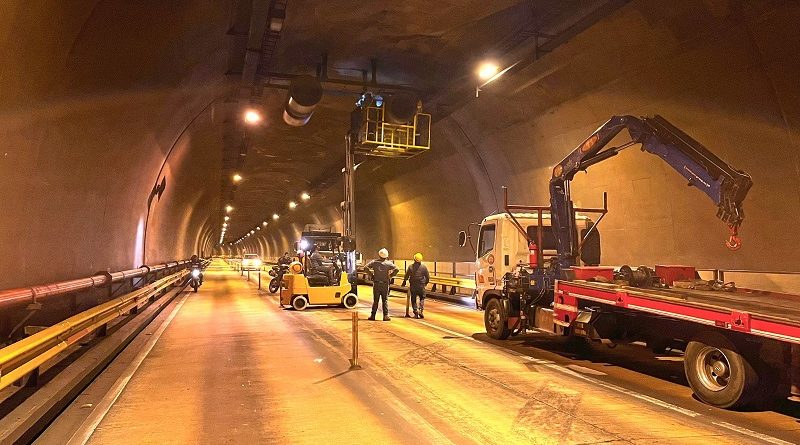 Cierre del túnel Oswaldo Guayasamín por trabajos en sistema eléctrico