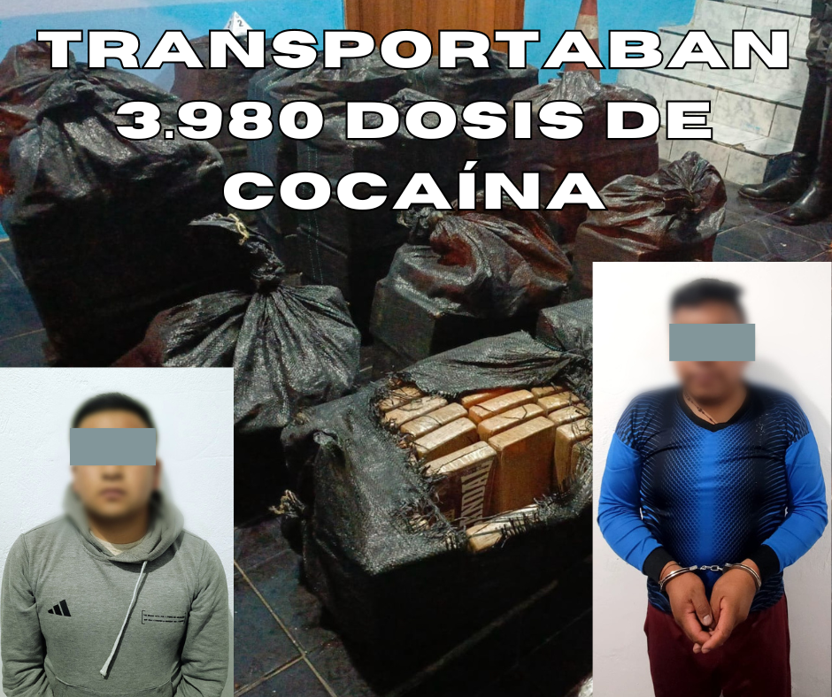 Detienen a dos ciudadanos por posesión de cocaína