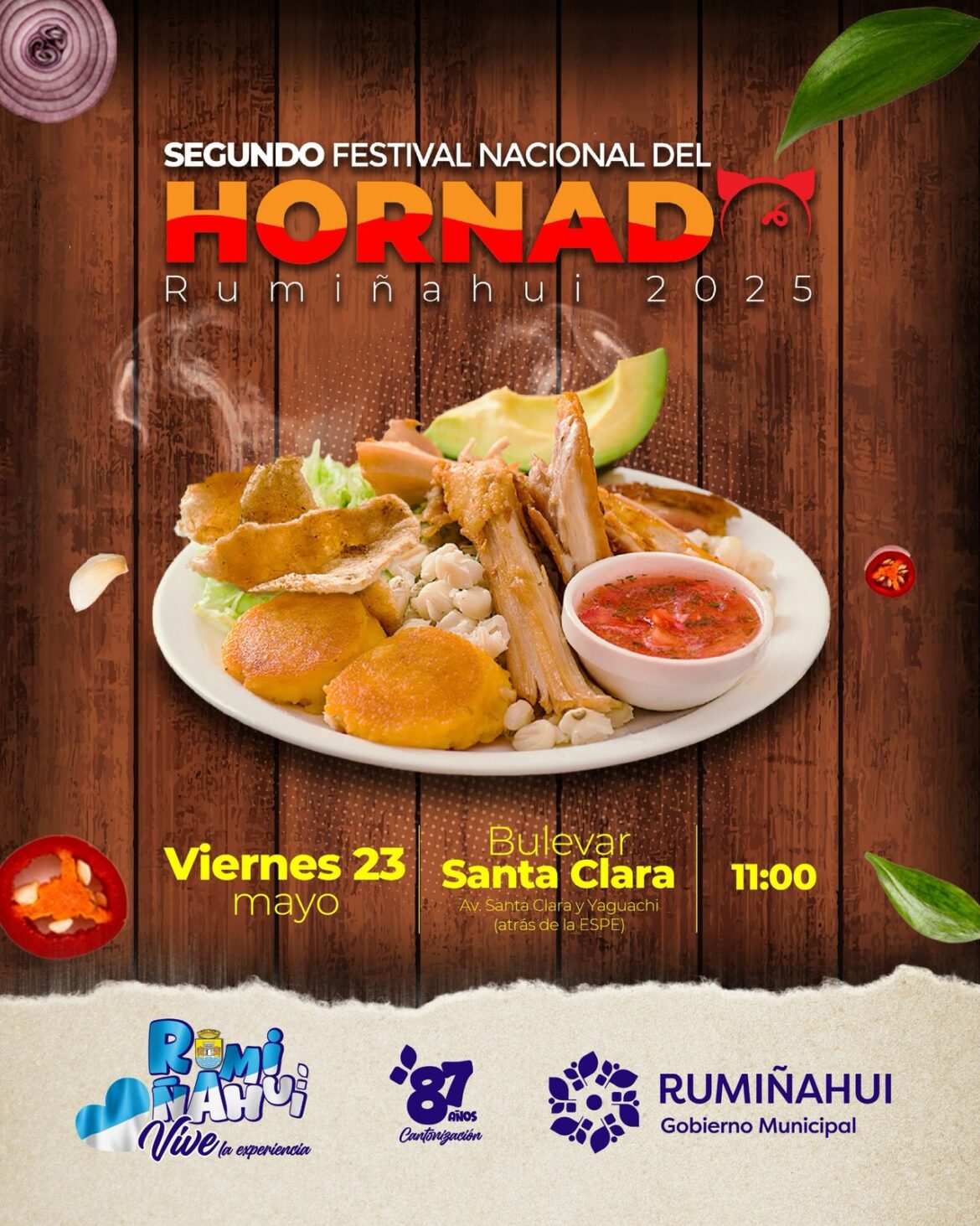 Rumiñahui se llena de sabor en el Segundo Festival del Hornado 2025