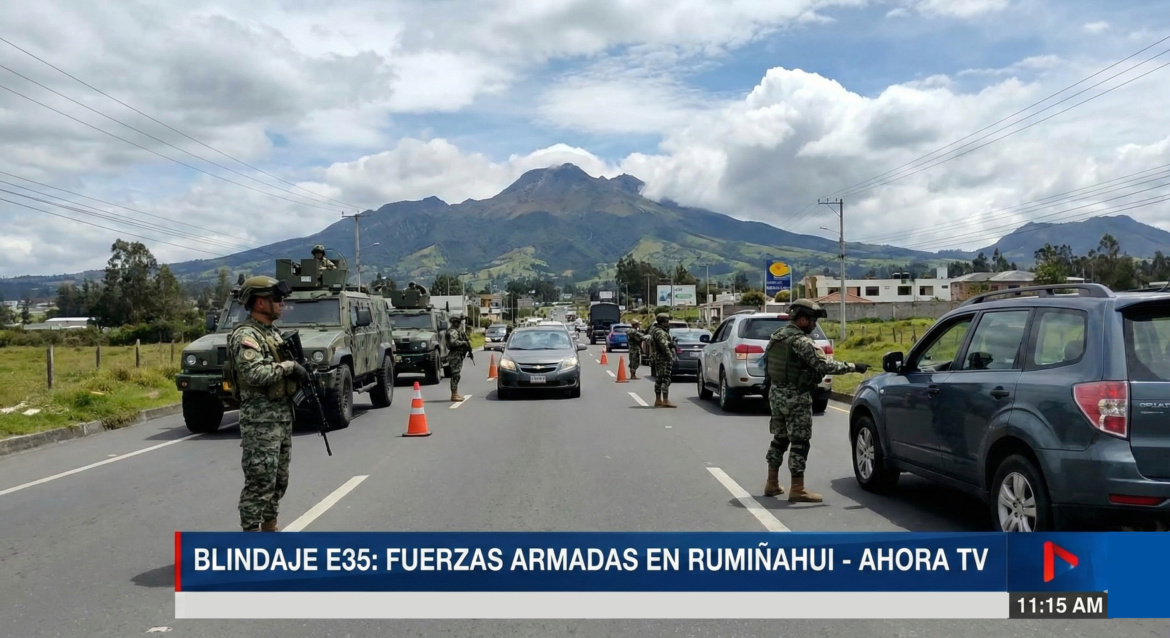 Blindaje en la E35: Fuerzas Armadas toman el control de los accesos al Valle de los Chillos
