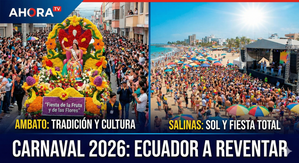 ¡Ecuador a reventar! Ambato y Salinas lideran un Carnaval 2026 histórico