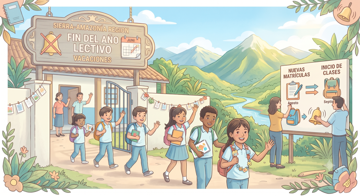 Régimen Sierra-Amazonía: Ministerio de Educación oficializa las fechas clave para el cierre de ciclo y el regreso a clases